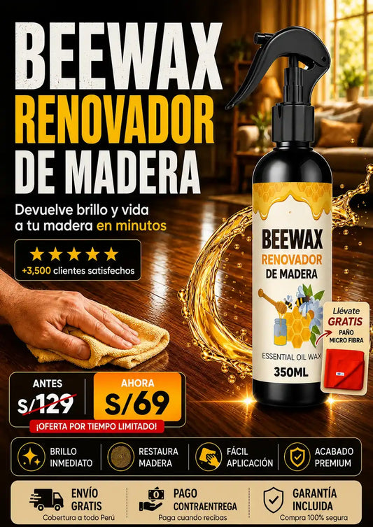 Spray cera Beewax Renovador de Madera